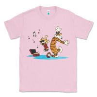 Bubblegum Pink newcalvin and hobbes sing 09 Classic Tee - linhVisuals
