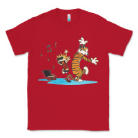 Red newcalvin and hobbes sing 09 Classic Tee - linhVisuals