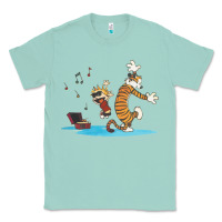 Seafoam newcalvin and hobbes sing 09 Classic Tee - linhVisuals