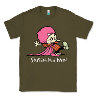 Army Green newcalvin and hobbes stupendous man Classic Tee - linhVisuals