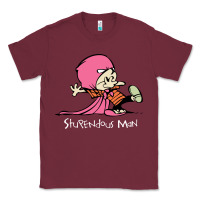 Burgundy newcalvin and hobbes stupendous man Classic Tee - linhVisuals