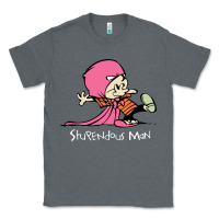 Charcoal Heather newcalvin and hobbes stupendous man Classic Tee - linhVisuals