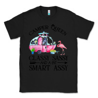 Black newcamper queen classy sassy and a bit smart assy Classic Tee - linhVisuals