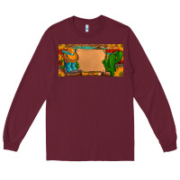 Burgundy custom cowboy boots aztec sunflowers leopard license plate Long Sleeve Tee - Artiststas
