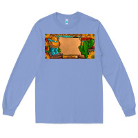 Colony Blue custom cowboy boots aztec sunflowers leopard license plate Long Sleeve Tee - Artiststas