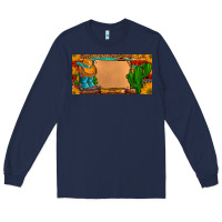 Custom Cowboy Boots Aztec Sunflowers Leopard License Plate Long Sleeve Tee | Teevron