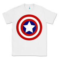 White newcaptain america Classic Tee - linhVisuals