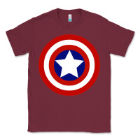 Burgundy newcaptain america Classic Tee - linhVisuals