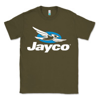 Army Green Jayco Bicycling Bike Classic Tee - linhVisuals