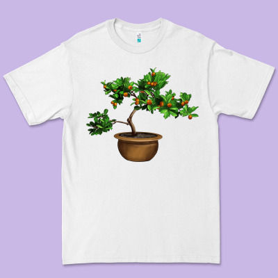 Guava Tree Bonsai Illustrations Premium Tee Designed By Lillyallendesigns