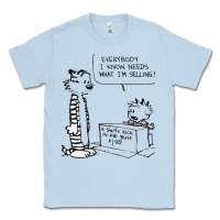 Dusty Blue calvin Classic Tee - linhVisuals