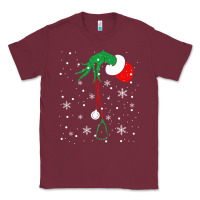 Burgundy newchristmas grinch hand holding a stethoscope Classic Tee - linhVisuals