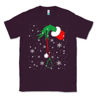 Plum newchristmas grinch hand holding a stethoscope Classic Tee - linhVisuals
