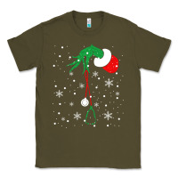 Army Green newchristmas grinch hand holding a stethoscope Classic Tee - linhVisuals