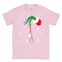 Bubblegum Pink newchristmas grinch hand holding a stethoscope Classic Tee - linhVisuals