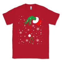 Red newchristmas grinch hand holding a stethoscope Classic Tee - linhVisuals
