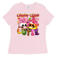 Bubblegum Pink candy corn cutie Ladies Tee - Artiststas