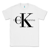 White newcocaine & ketamine ck Classic Tee - linhVisuals