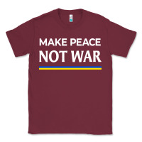 Burgundy make peace not war Classic Tee - linhVisuals
