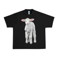 Black merino wool baby sheep Urban Heavy Tee - LillyAllenDesigns