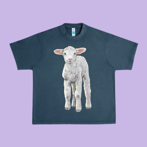 Merino Wool Baby Sheep Urban Heavy Tee Designed By Lillyallendesigns