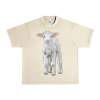 Sandshell merino wool baby sheep Urban Heavy Tee - LillyAllenDesigns