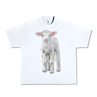 White merino wool baby sheep Urban Heavy Tee - LillyAllenDesigns
