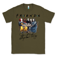 Army Green Horror friends Classic Tee - linhVisuals