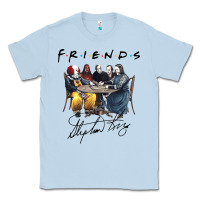 Dusty Blue Horror friends Classic Tee - linhVisuals