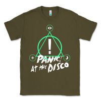 Army Green PANIC! AT THE DISCO Classic Tee - linhVisuals