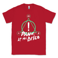 Red PANIC! AT THE DISCO Classic Tee - linhVisuals