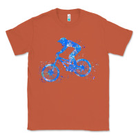 Downhill Mountain Bike T  Shirt Downhill Mountain Bike Jump Blue Water Classic Tee | Teevron