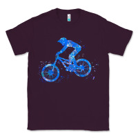 Plum downhill mountain bike t  shirt downhill mountain bike jump blue water Classic Tee - linhVisuals