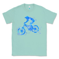Seafoam downhill mountain bike t  shirt downhill mountain bike jump blue water Classic Tee - linhVisuals
