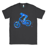 Smoke downhill mountain bike t  shirt downhill mountain bike jump blue water Classic Tee - linhVisuals