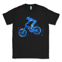 Black downhill mountain bike t  shirt downhill mountain bike jump blue water Classic Tee - linhVisuals