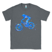 Charcoal Heather downhill mountain bike t  shirt downhill mountain bike jump blue water Classic Tee - linhVisuals