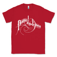 Red PANIC! AT THE DISCO Classic Tee - linhVisuals