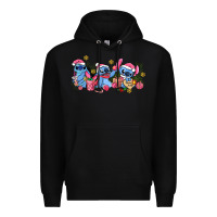 Black pink christmas stitch and gifts Premium Hoodie - AdoDesignShop