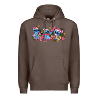 Coffee pink christmas stitch and gifts Premium Hoodie - AdoDesignShop