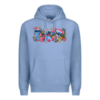 Colony Blue pink christmas stitch and gifts Premium Hoodie - AdoDesignShop