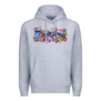 Heather Grey pink christmas stitch and gifts Premium Hoodie - AdoDesignShop
