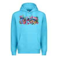 Ocean Blue pink christmas stitch and gifts Premium Hoodie - AdoDesignShop