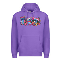 Purple pink christmas stitch and gifts Premium Hoodie - AdoDesignShop