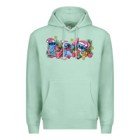 Seafoam pink christmas stitch and gifts Premium Hoodie - AdoDesignShop