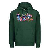Sports Green pink christmas stitch and gifts Premium Hoodie - AdoDesignShop
