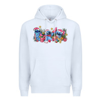 White pink christmas stitch and gifts Premium Hoodie - AdoDesignShop