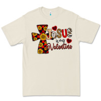 Bone Jesus is My Valentine Cross Premium Tee - CowhideDigitalArt