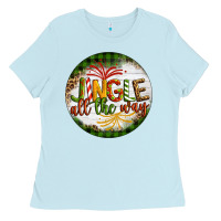 Baby Blue Christmas Jingle Ladies Tee - Artiststas