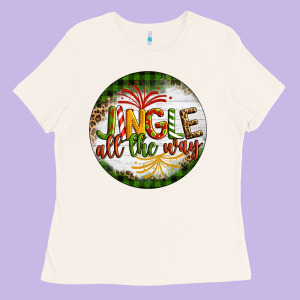 Christmas Jingle Ladies Tee Designed By Artiststas